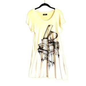 COPY - LAUREN MOSHI WOMENS WHITE SWING OVERSIZE TSHIRT SZ:S and m NWOT
